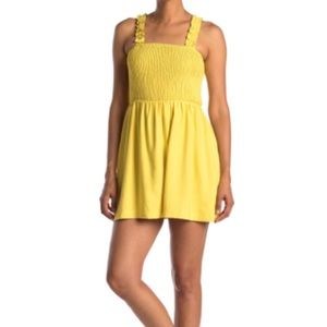 NSR Julia Sleeveless Smocked Ruffle Minidress